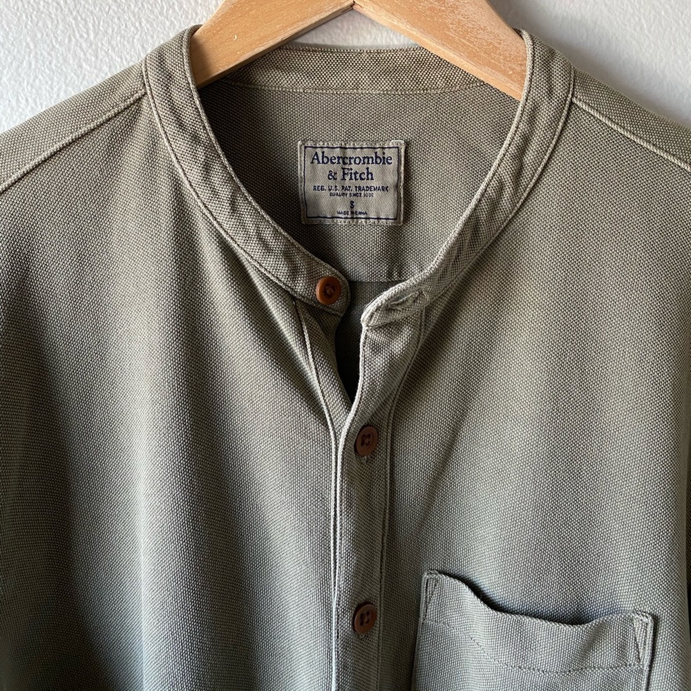 AF long sleeve button down polo